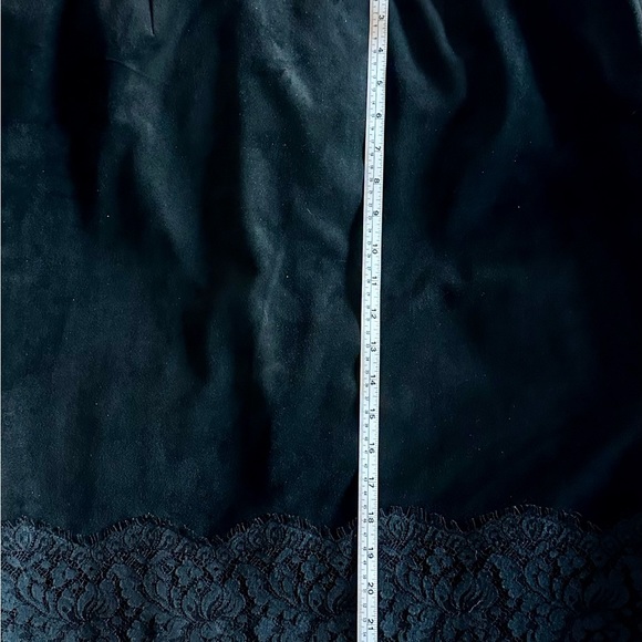 Faux Suede Skirt with Lace Trim - Picture 7 of 8